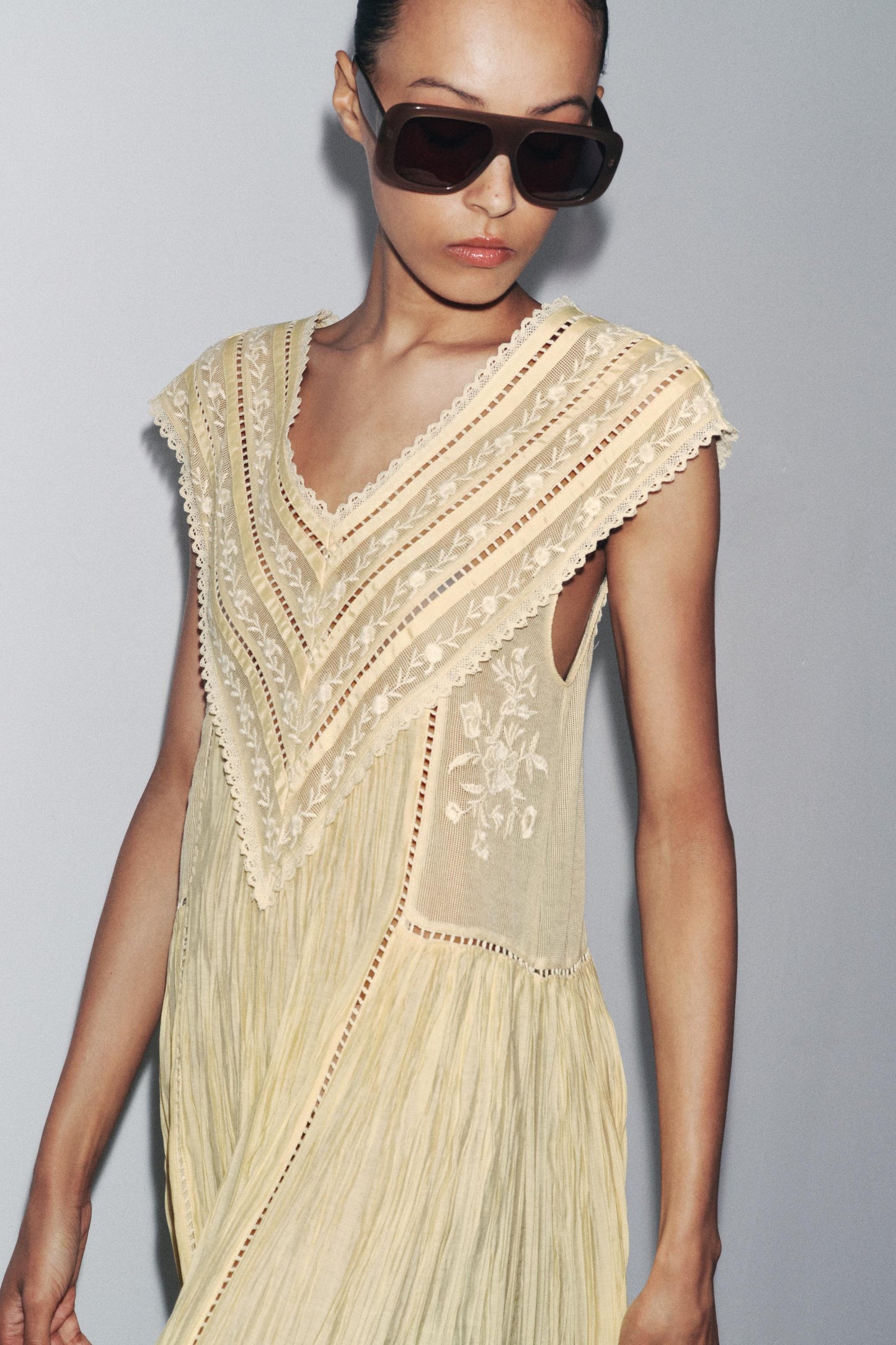 Ivory Embroidered Maxi Dress