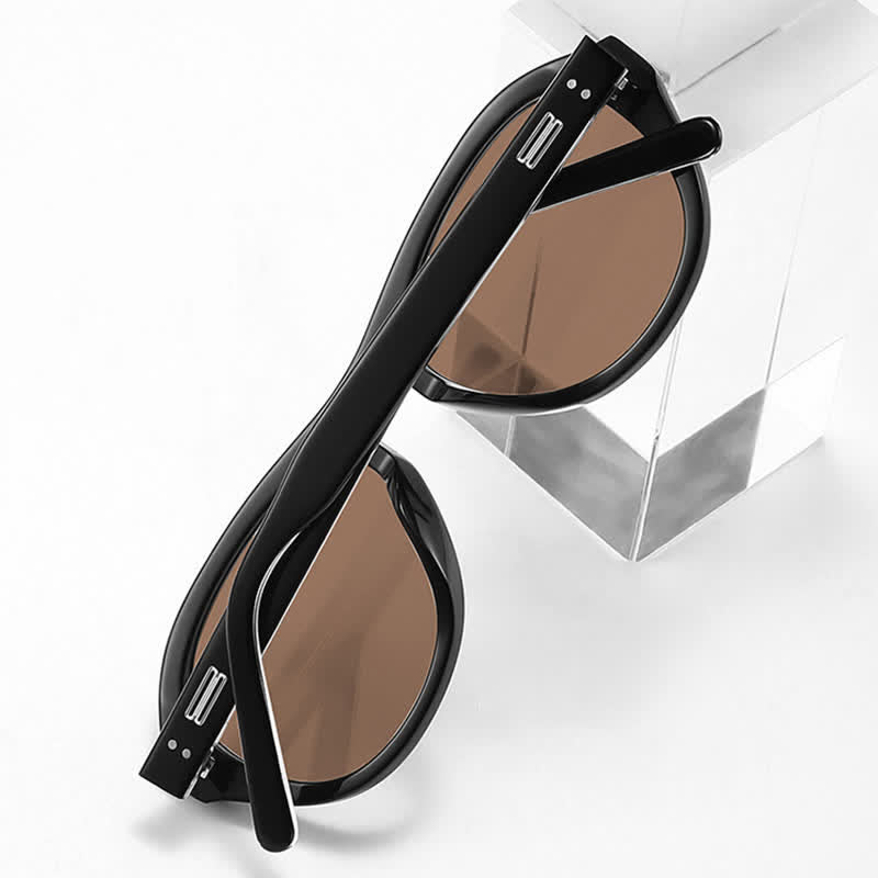 Spykay™ SG60771 Retro Fashion Oval Frame Sunglasses with Nylon Lenses