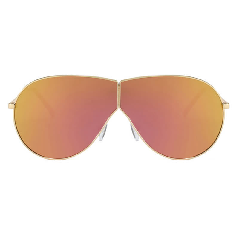 Spykay™ SG60915 Hipster One-piece Metal Temples Aviator Sunglasses