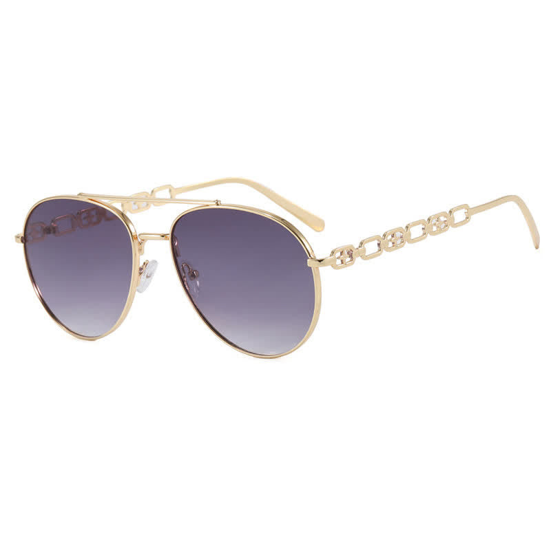 Spykay™ SG60842 Fashion Chain Temples Aviator Sunglasses