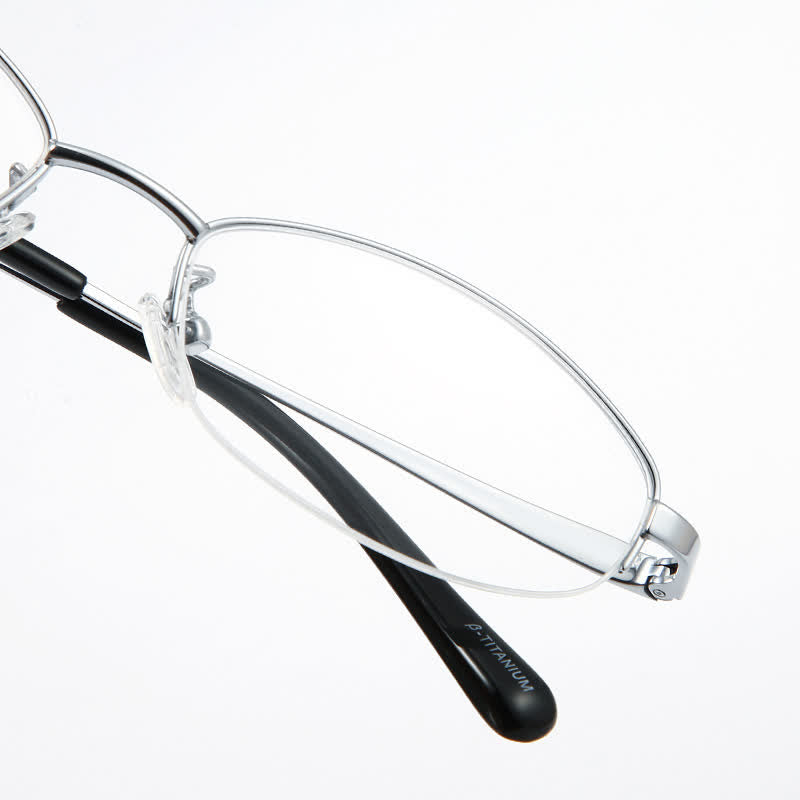 Spykay™ EG26717 Hipster Titanium Small Oval Frame Anti-blue Light Glasses