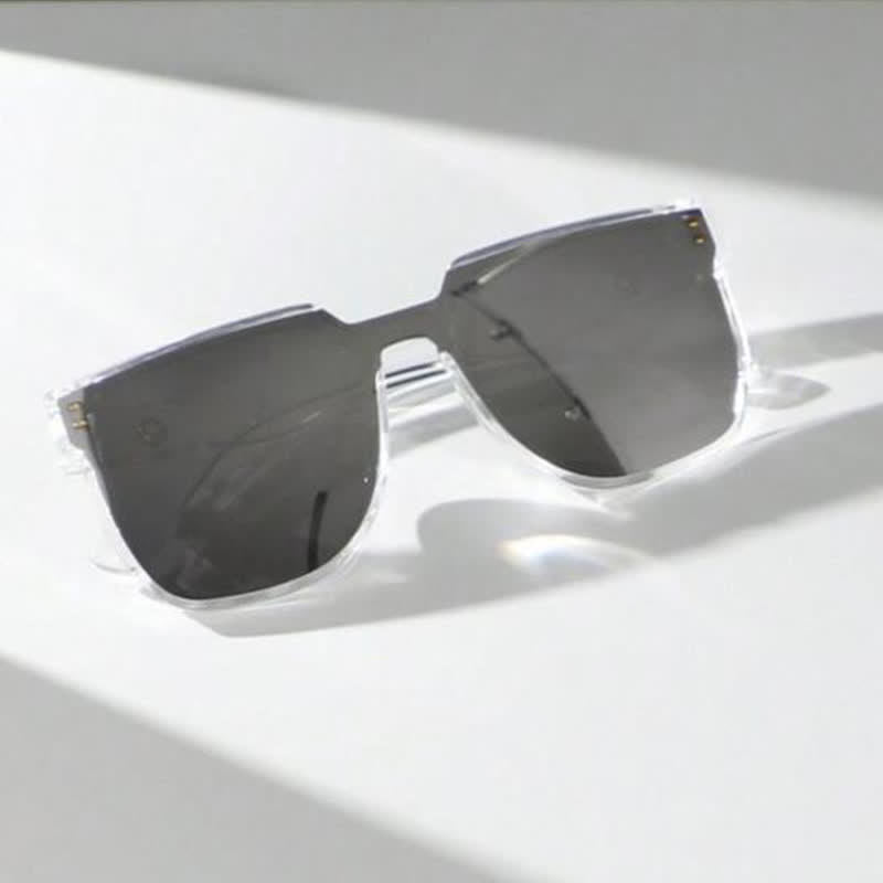 Spykay™ SG60739 Mirror Lens Square Frame Driving Sunglasses