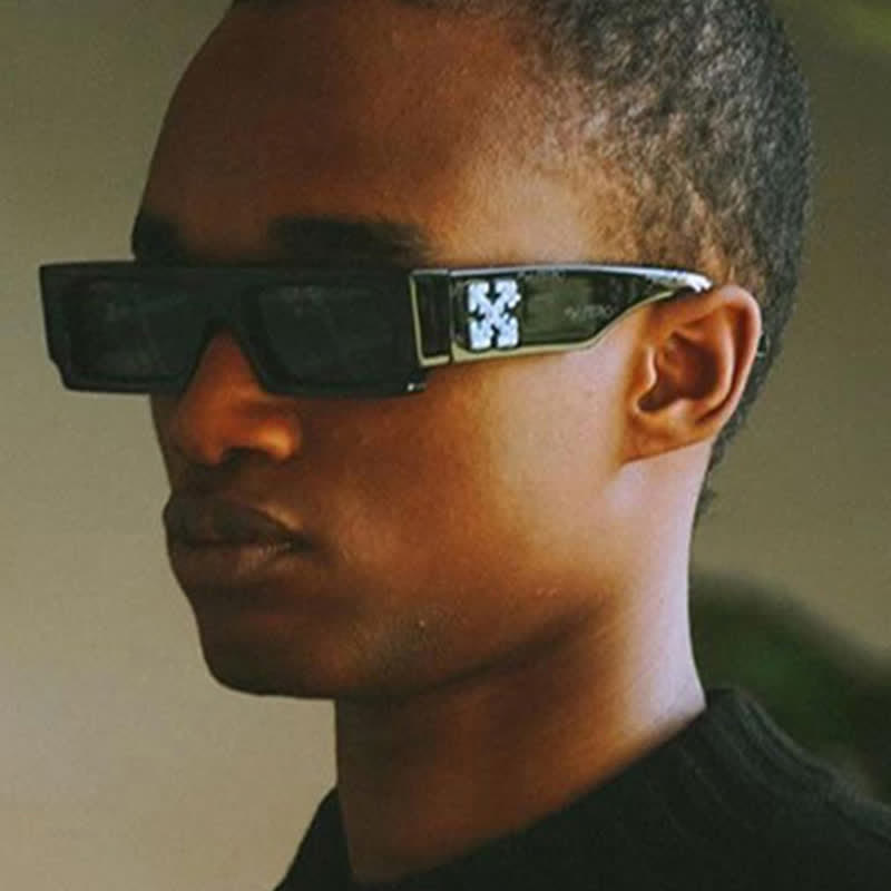 Spykay™ SG60844 Fashion 'X' Design Rectangle Small Frame Sunglasses