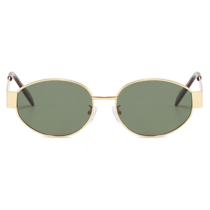 Spykay™ SG60707 Oval Frames Metal Temples Retro-Vinatge Sunglasses