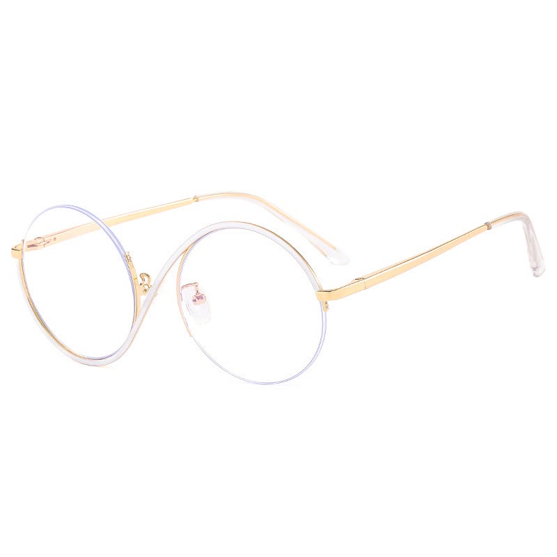 Spykay™ EG26662 "S" Design Metal Semi-Rimless Round Frame Unique Retro-Vintage Glasses