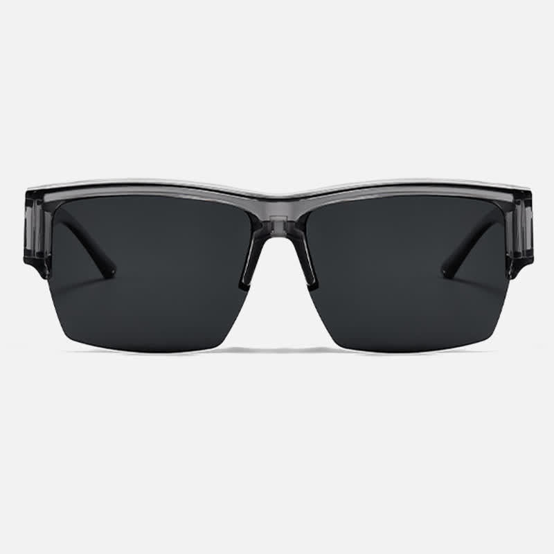 Spykay™ SG60954 Semi-Rimless Polarized Square Driving Sunglasses Fit Over Glasses for Women Men