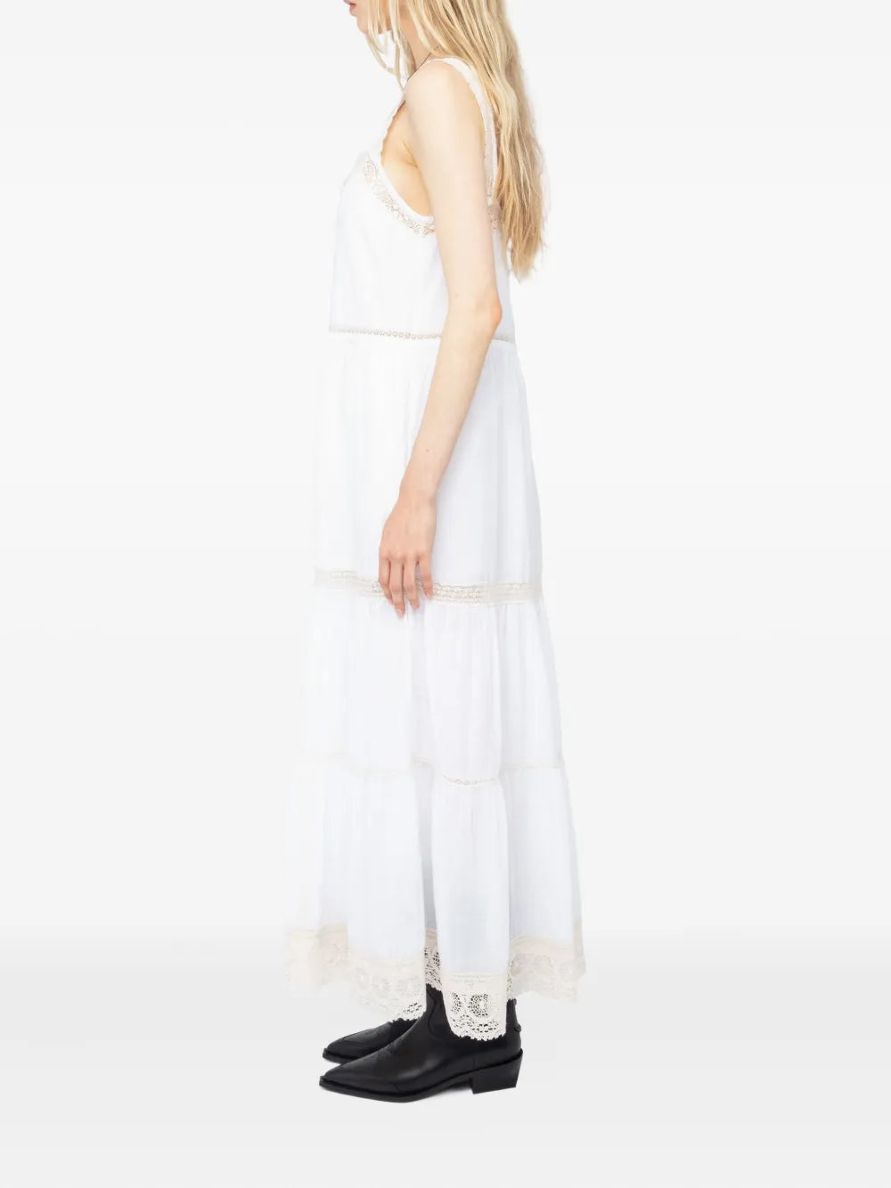White Tiered Maxi Dress