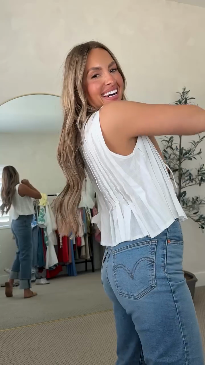White Cropped Top