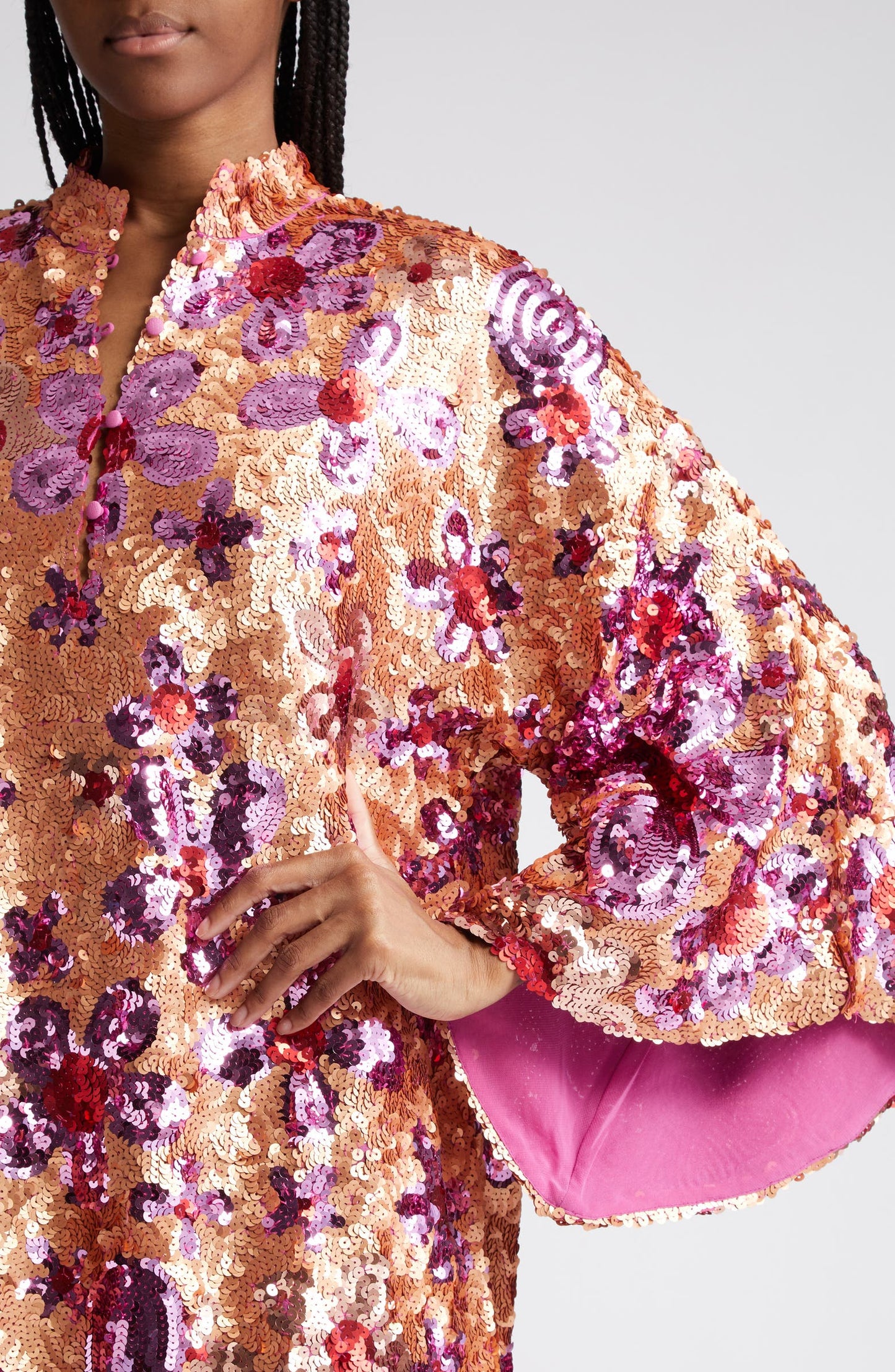 Sequin - Embroidered Midi Dress