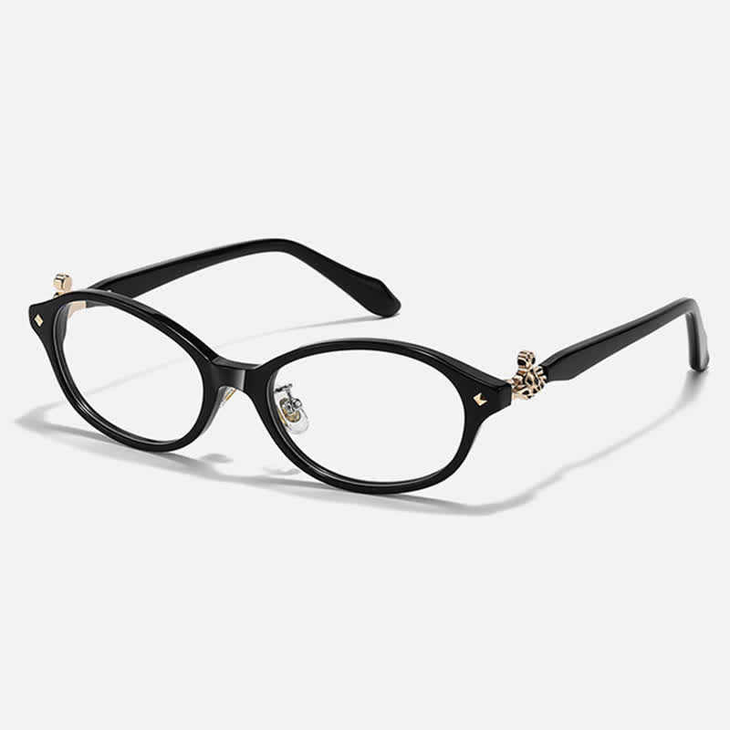 Spykay™ EG26800 Classic Retro Saturn Decor Oval Frame Anti-blue Light Glasses