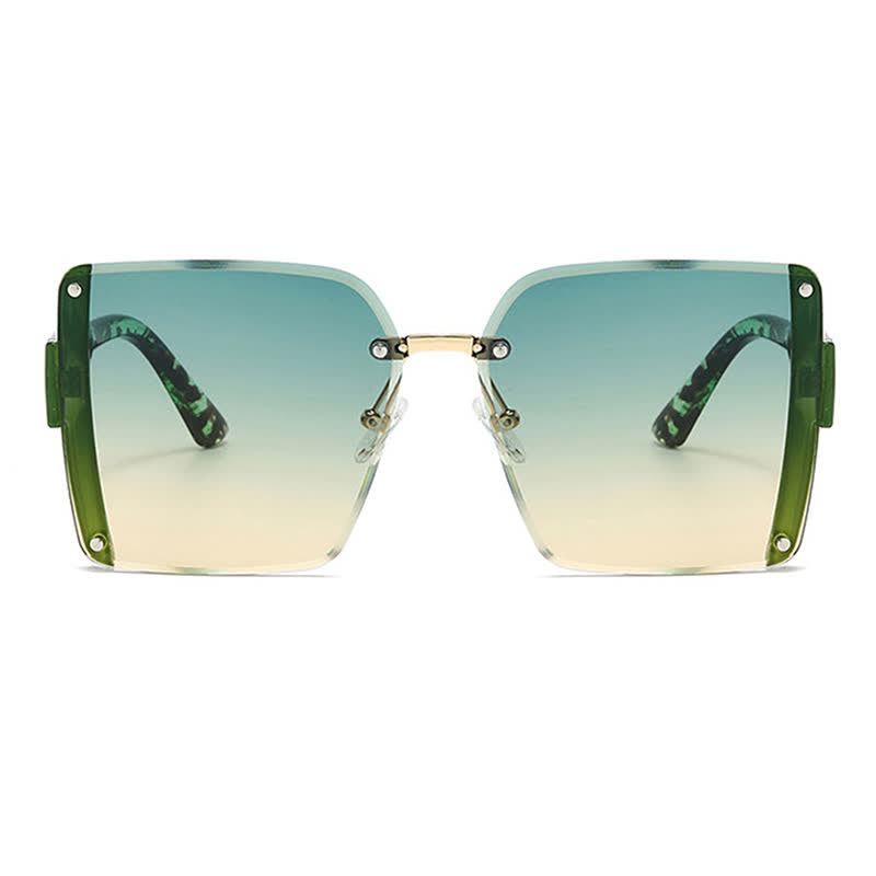 Spykay™ SG60835 Square Frame Oversized Rimless Sunglasses