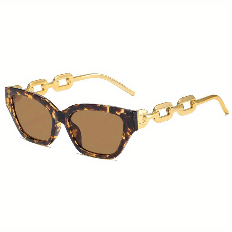 Spykay™ SG60953 Retro Cat-Eye Chain Temples Trendy Sunglasses