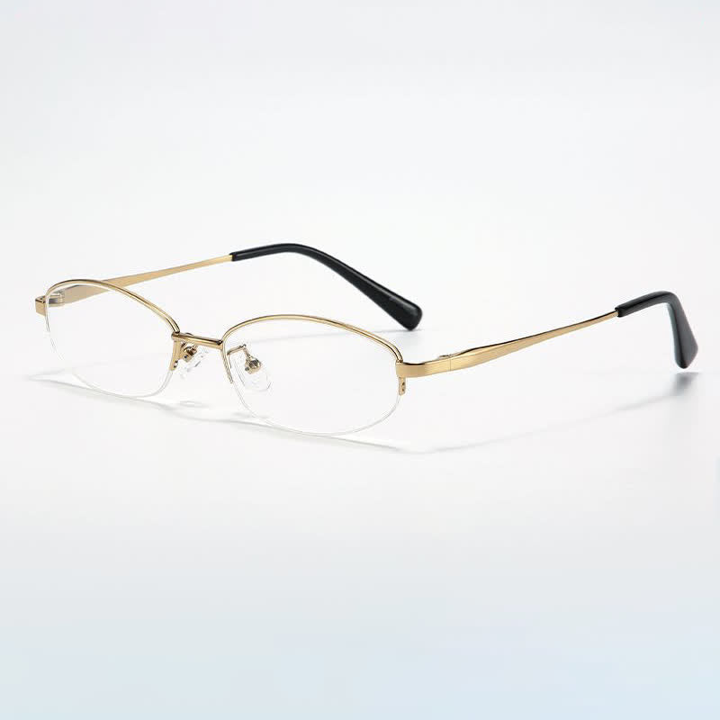 Spykay™ EG26717 Hipster Titanium Small Oval Frame Anti-blue Light Glasses