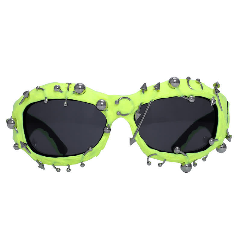 Spykay™ SG60924 CyberPunk Style Irregular Shaped Rivet Decor Sunglasses for Party