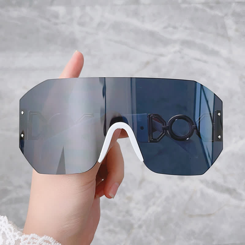 Spykay™ SG60863 One-piece Rimless Oversized Tined Sunglasses