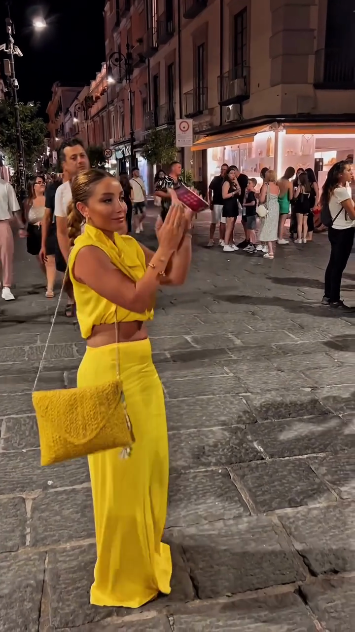Yellow Sleeveless Crop Top and Maxi Skirt Set
