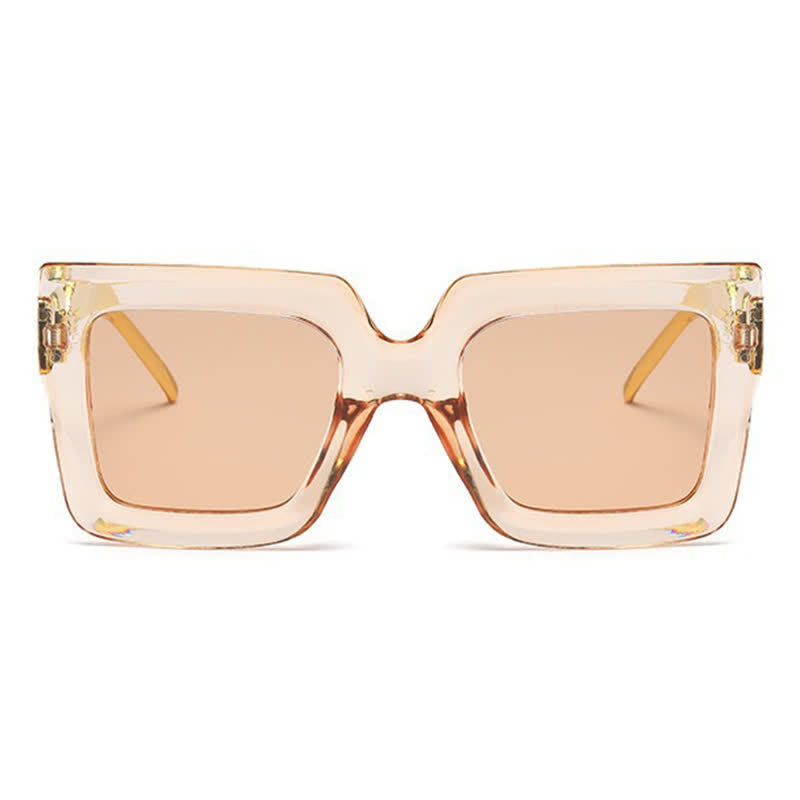 Spykay™ SG60931 Square Oversized Frame Chain Temples Hipster Sunglasses