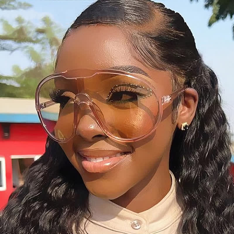 Spykay™ SG60729 One Piece Oversized Aviator Sunglasses