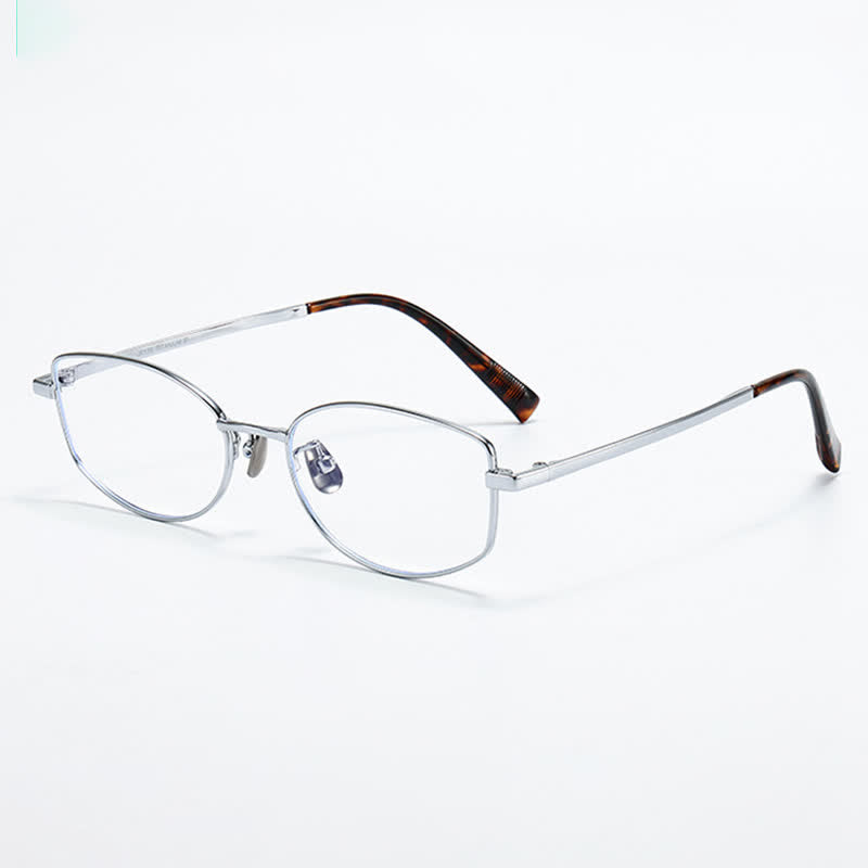 Spykay™ EG26806 Lightweight Vintage Oval Titanium Frame Anti-blue Light Glasses