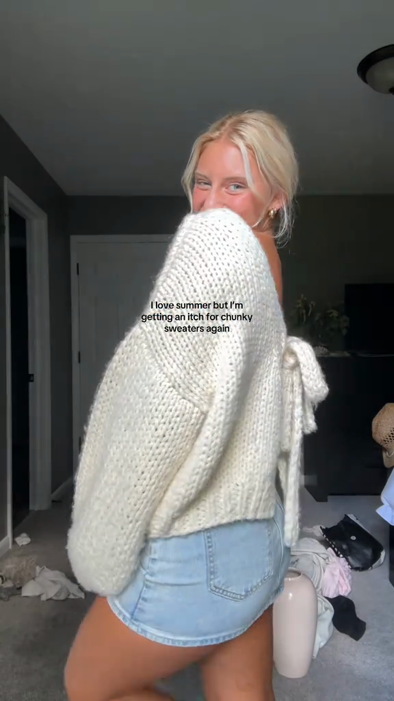 Off - the - Shoulder Chunky Knit Sweater