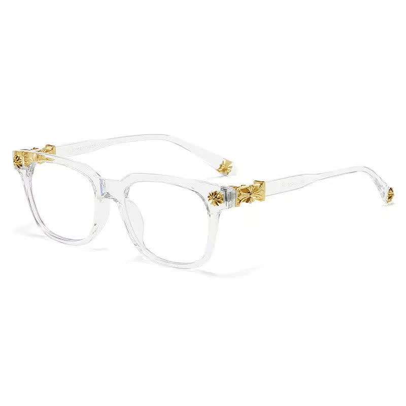 Spykay™ EG26756 Square Frame Cross Temples Classic Glasses