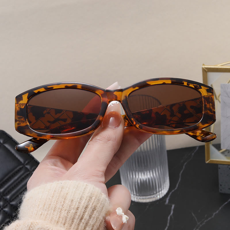 Spykay™ SG1010 Oval Frame Rhombic Temples Sunglasses