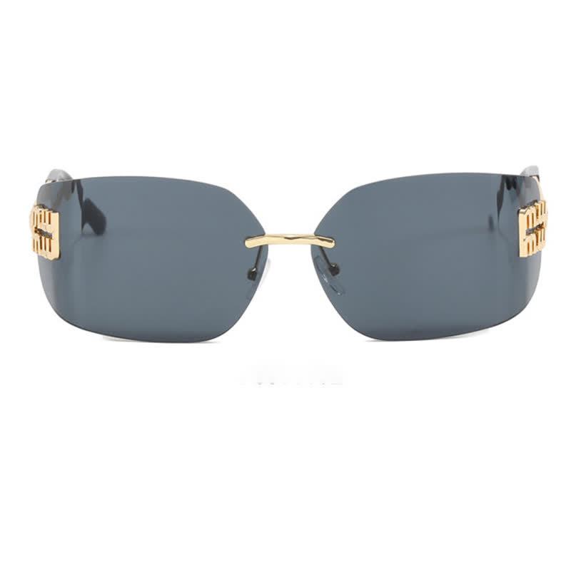 Spykay™ SG60676 Y2K Rectangle Frame Rimless Sunglasses
