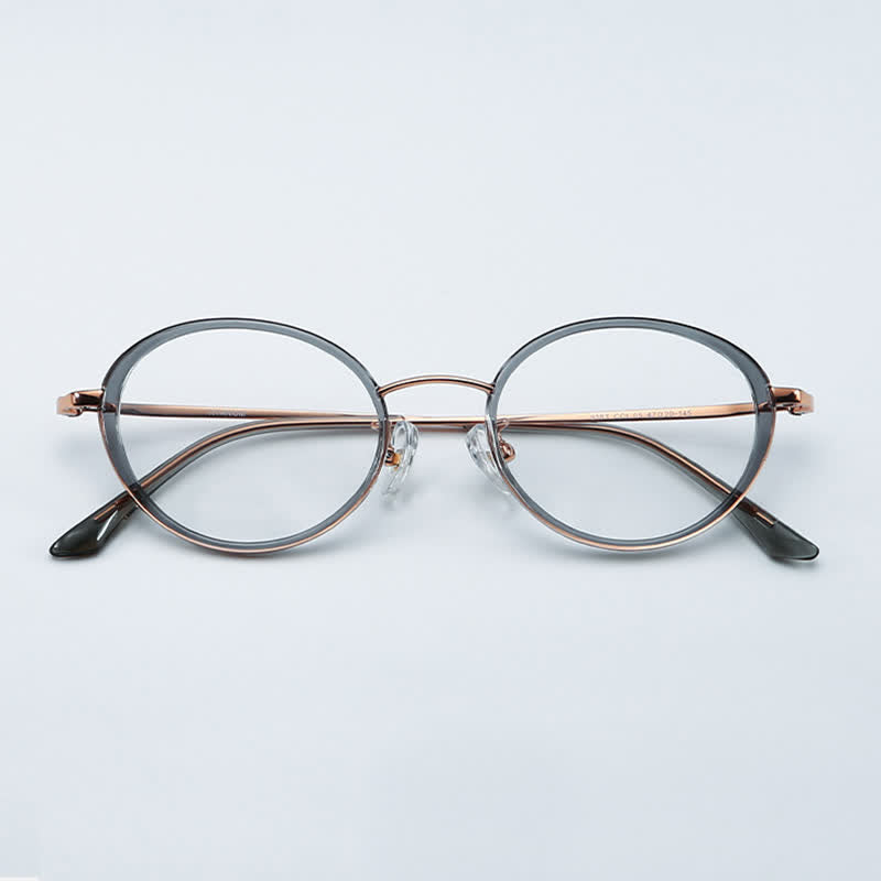 Spykay™ EG26720 Titanium Round Frame Anti-blue Light Hipster Glasses