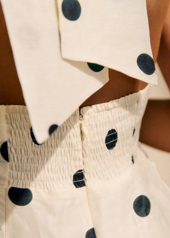 Polka - Dot Halter Mini Dress