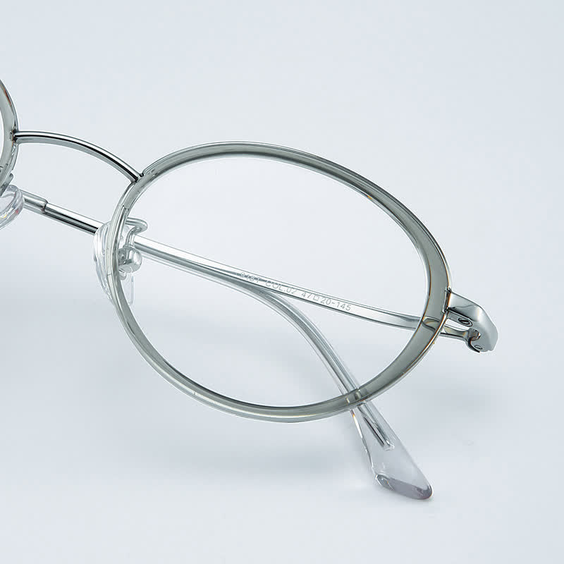 Spykay™ EG26720 Titanium Round Frame Anti-blue Light Hipster Glasses