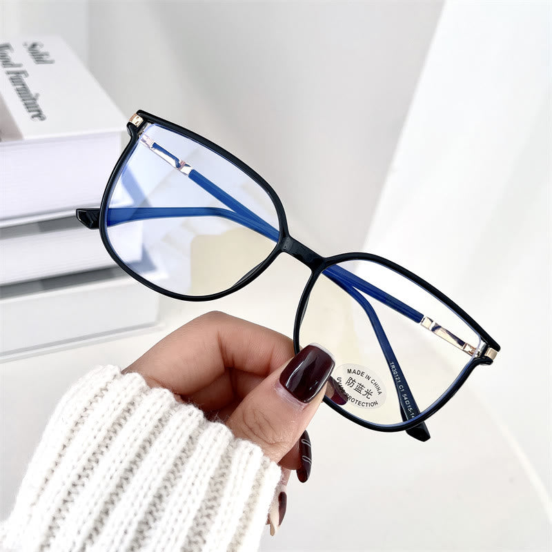 Spykay™ EG1013 Women's TR90 Oval Frame Fashion Minimalist Blue Light Blocking Glasses, Suitable For School