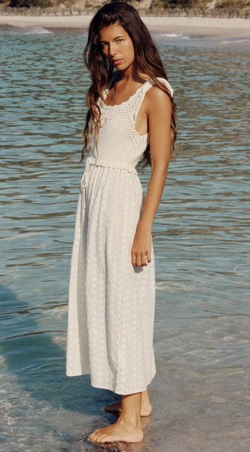 White Crochet - Top Maxi Dress