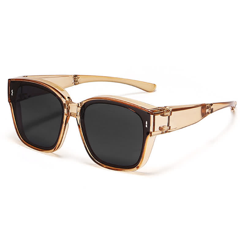 Spykay™ SG60956 Fit Over Glasses Square Frame Foldable Sunglasses for Women Men