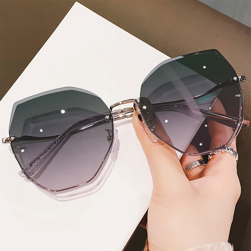 Spykay™ SG60900 Geometric Rimless Tinted Sunglasses