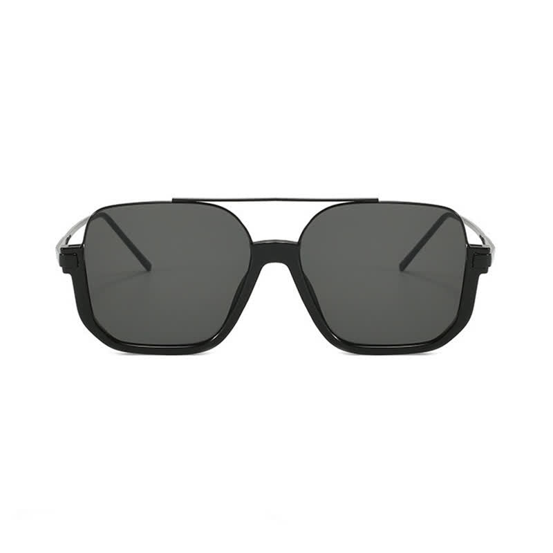 Spykay™ SG60691 Unisex Double Bridges Square Frame Semi-Rimless Sunglasses