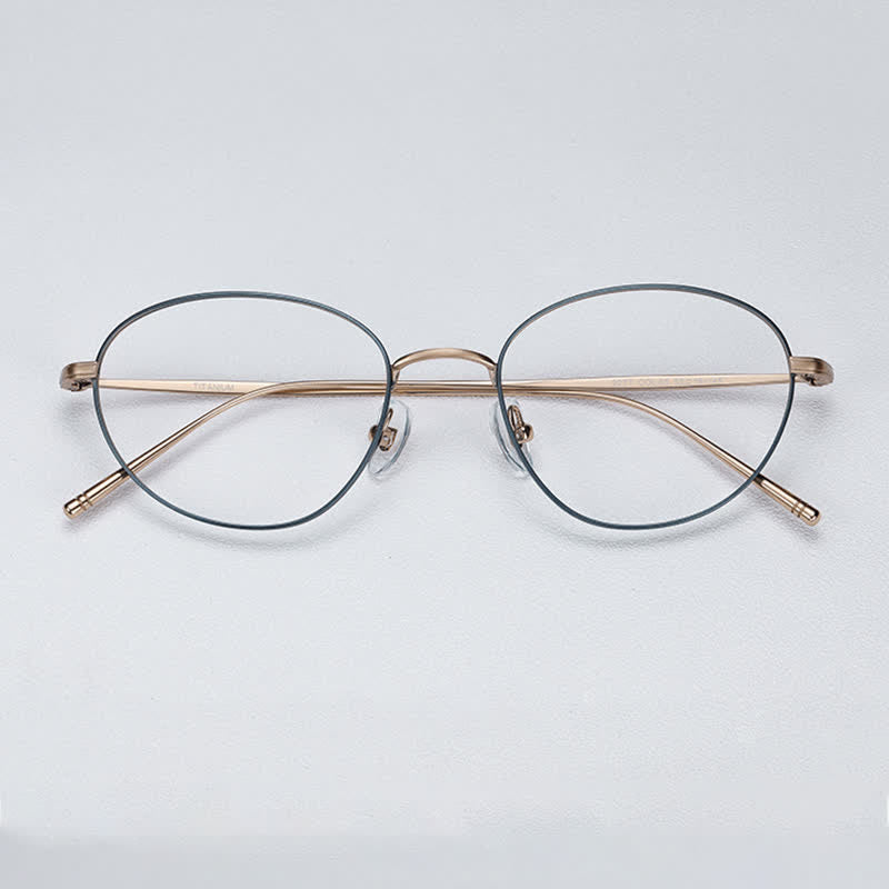 Spykay™ EG26707 Lightweight Titanium Oval Frame Anti-blue Light Glasses For Reading