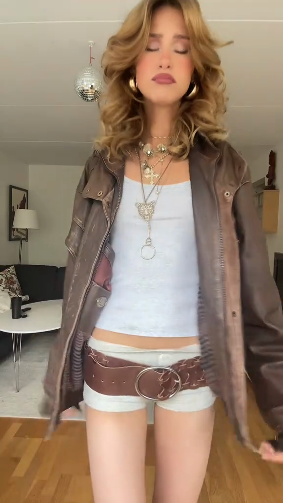 Brown Distressed Leather Jacket