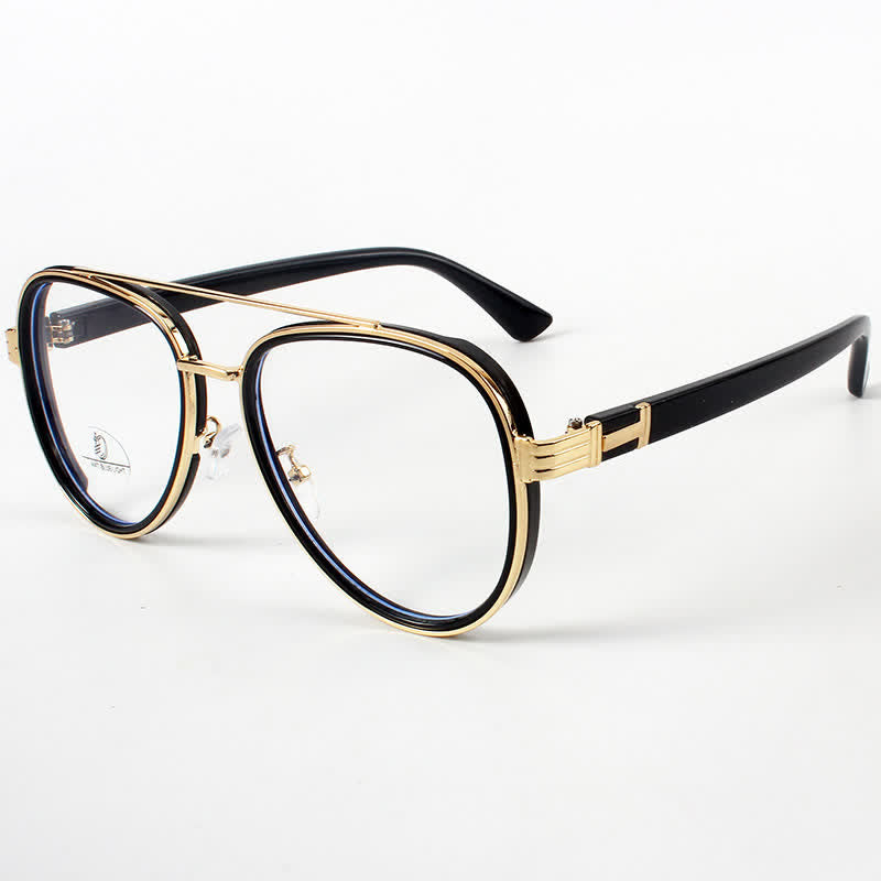 Spykay™ EG26816 Fashion Double Bridges Anti-blue Light Oversized Aviator Glasses