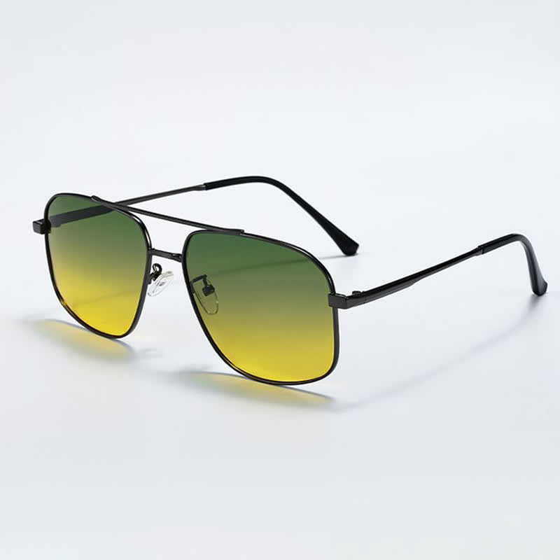 Spykay™ SG60937 Double Bridges Polarized Photochromic Aviator Sunglasses for Driving