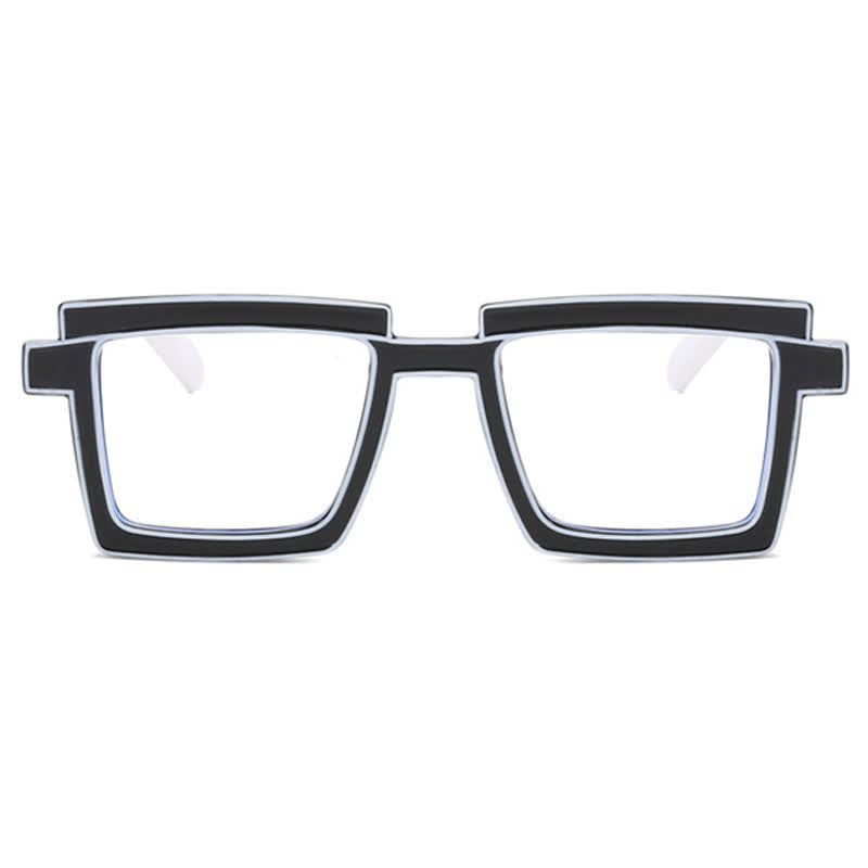 Spykay™ EG26813 Fluorescent Colorblock Square Frame Anti-blue Light Glasses