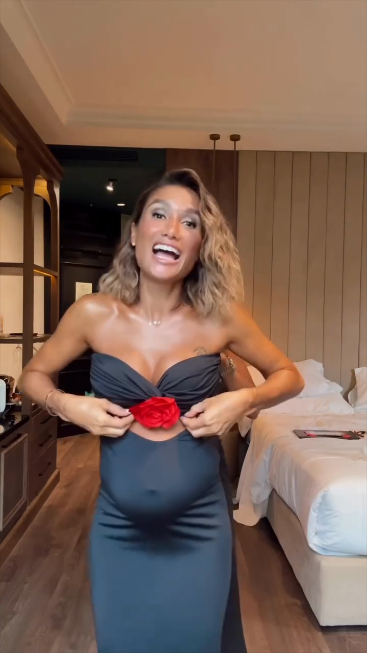 Red Flower - Embellished Cut - Out Dress