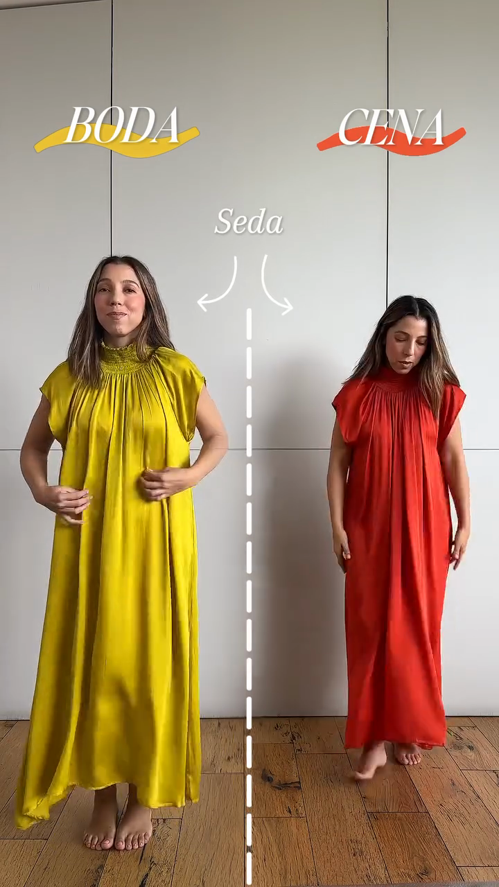 Silk High - Neck Maxi Dress