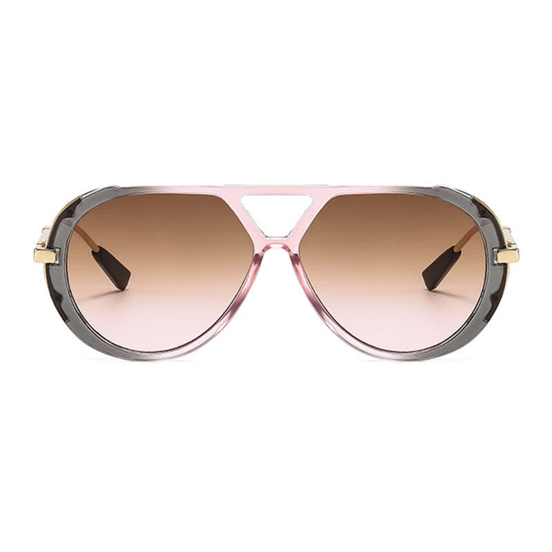 Spykay™ SG60737 Double Bridges Tortoiseshell Oval Frame Sunglasses