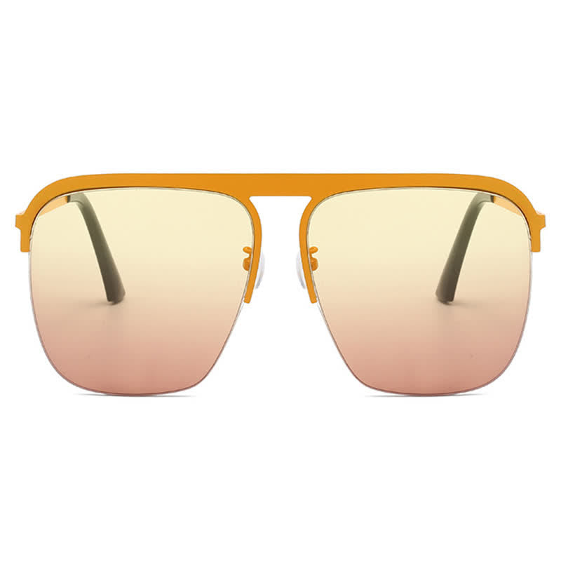 Spykay™ SG60864 Square Frame Semi-Rimless Oversized Sunglasses