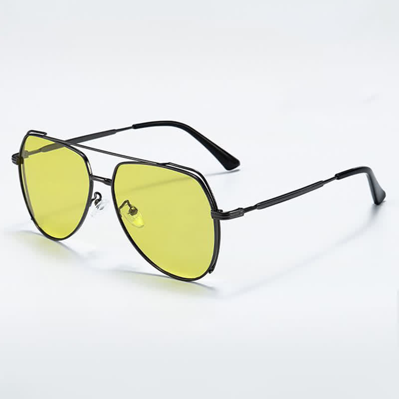 Spykay™ SG60941 Polarized Photochromic Double Bridges Aviator Sunglasses for Driving