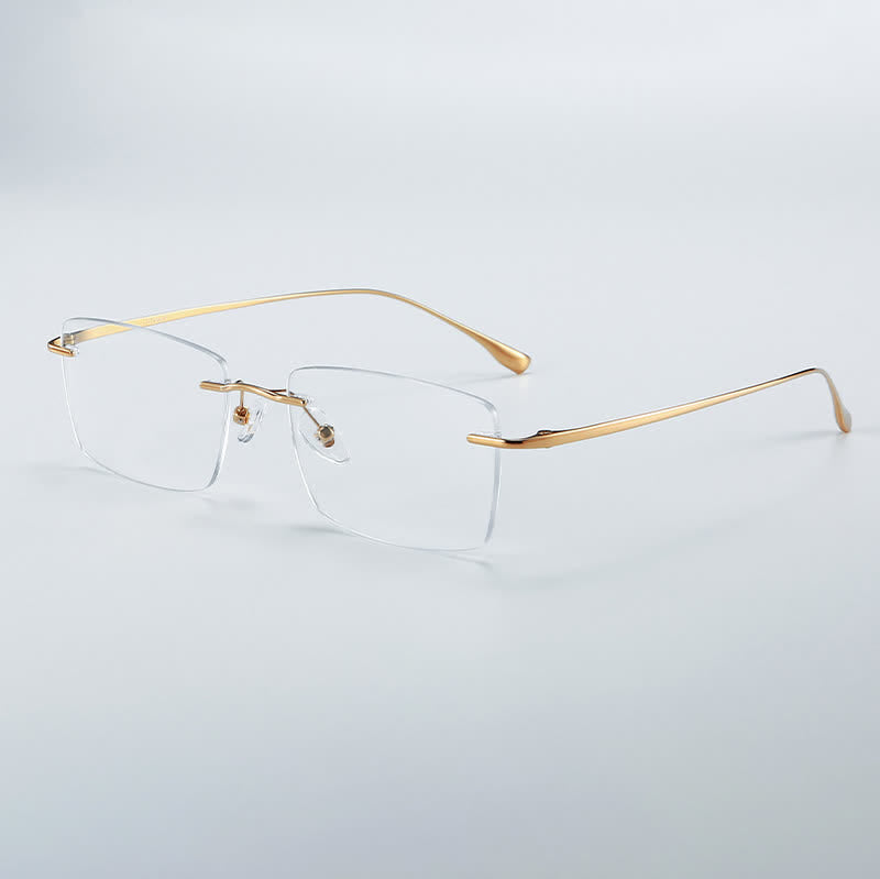 Spykay™ EG26723 Titanium Rectangle Frame Anti-blue Light Hipster Rimless Glasses