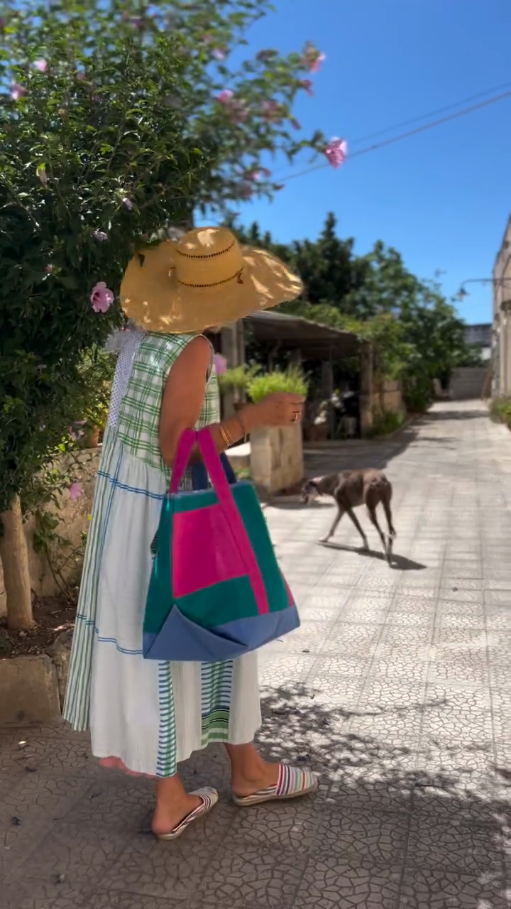 Patchwork Plaid Midi Dress