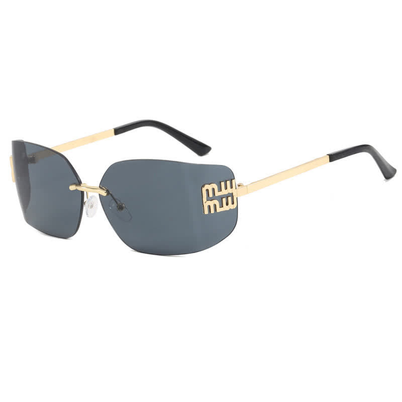 Spykay™ SG60676 Y2K Rectangle Frame Rimless Sunglasses