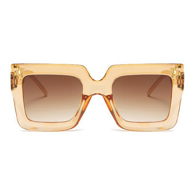 Spykay™ SG60931 Square Oversized Frame Chain Temples Hipster Sunglasses