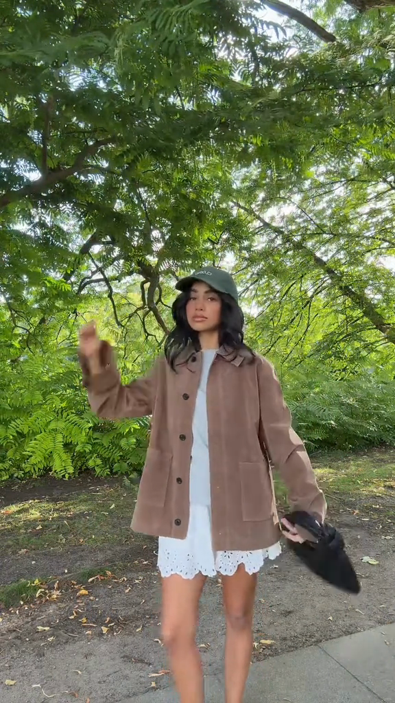 Beige Button - Up Jacket